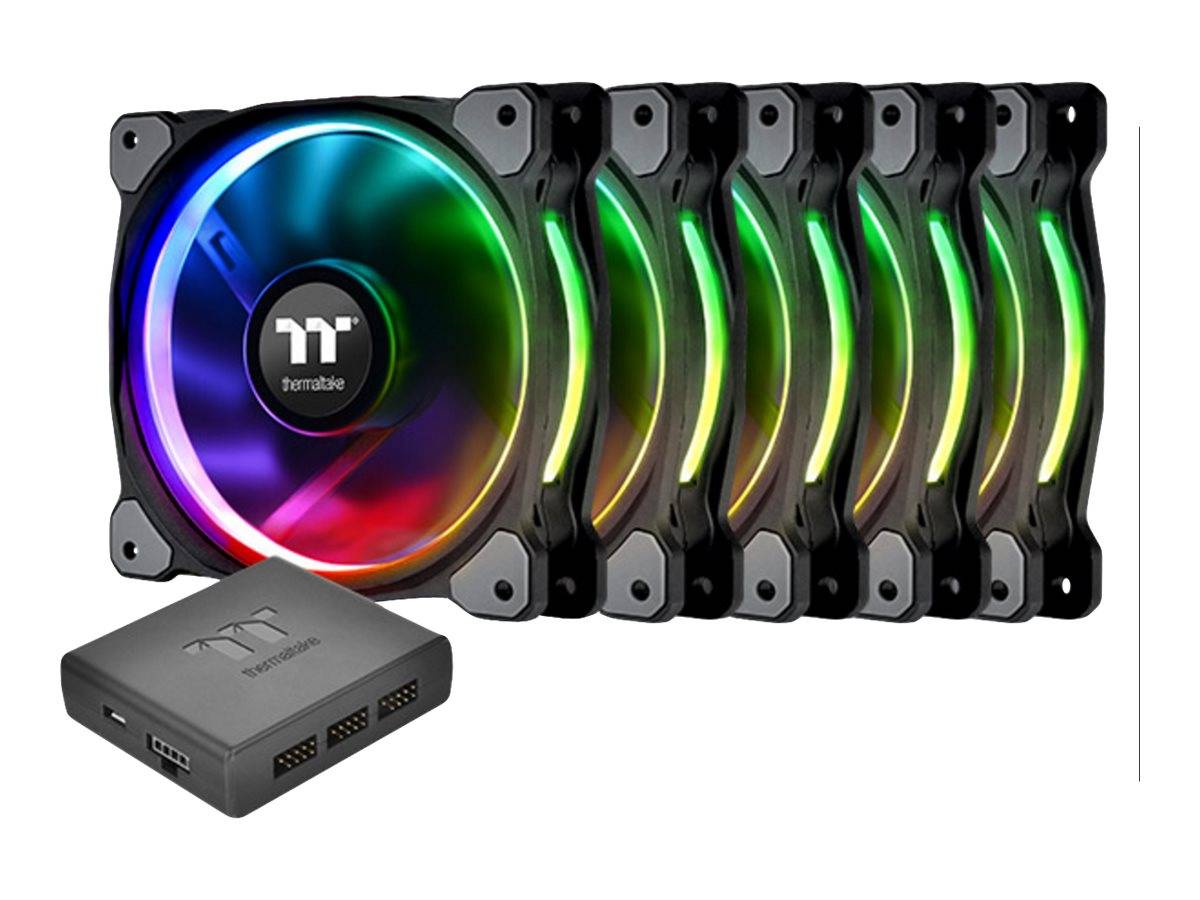 Thermaltake Riing PLUS 12 LED RGB Radiator Fan TT - Premium Edition - Gehäuselüfter - 120 mm (Packung mit 5)-0