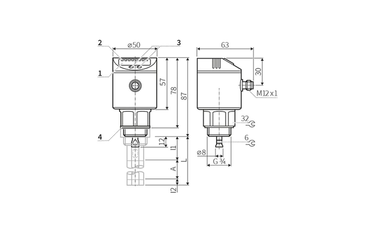 Füllstandssensor G3/4A (elektronisch) - G 3/4,Außengewinde - AF004 - autosen-1