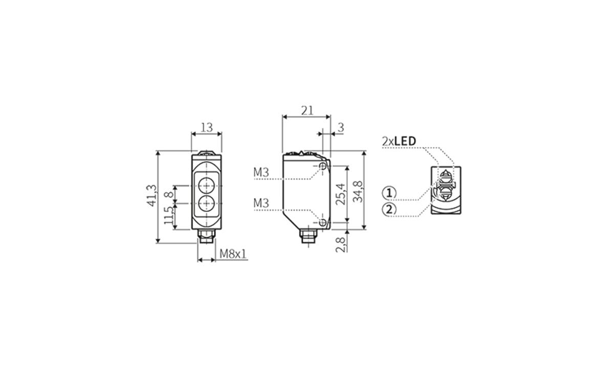 Reflexlichttaster/ Optischer Sensor IP69K - AO001 - autosen-1