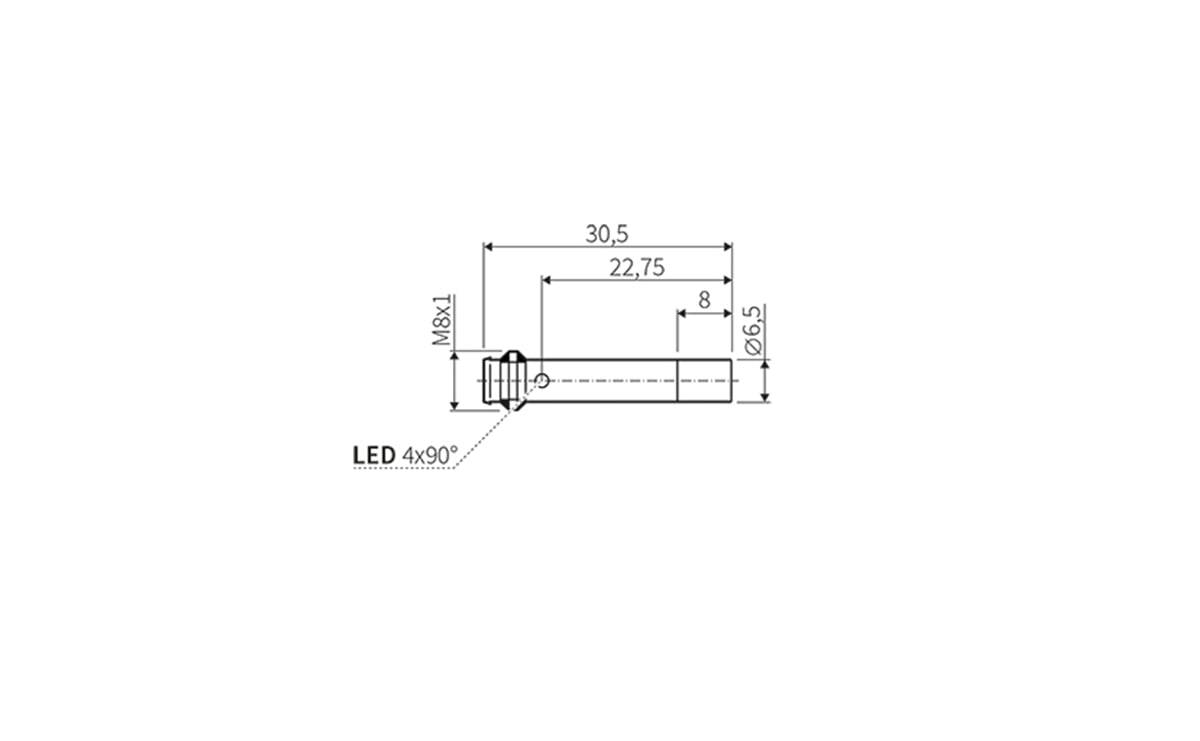Induktiver Sensor ⌀ 6,5 mm IP67 - Ø6,5 mm - AI035 - autosen-2
