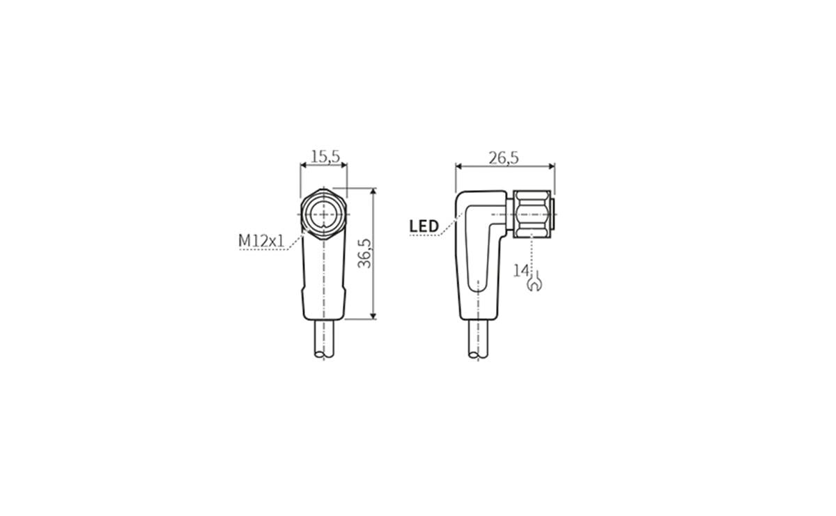 Sensorleitung M12 4P PVC 10m IP69K - 10 m - PVC-Kabel - AA027 - autosen-2
