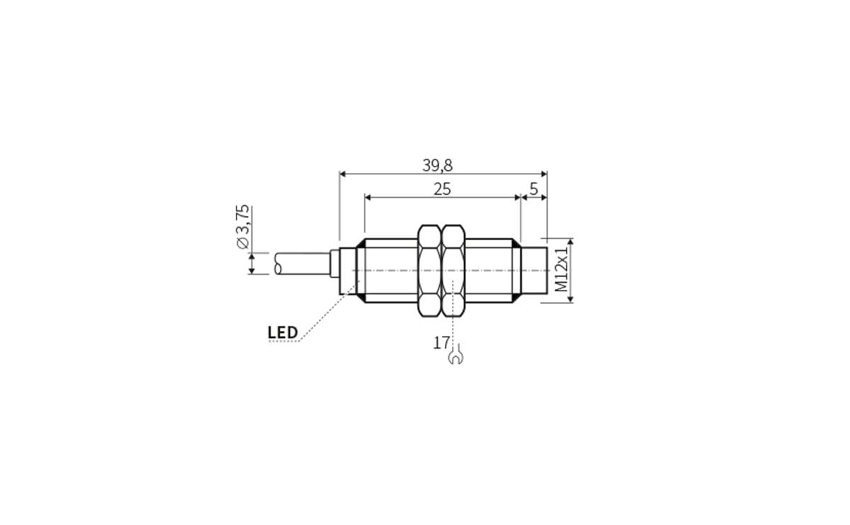 Induktiver Sensor M12 8 mm IP67 - M12 - AI908 - autosen-1