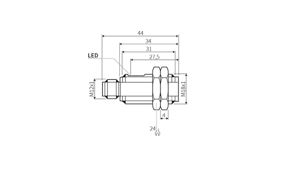 Reflexlichtschranke/ Optischer Sensor - M18x1 - AO029 - autosen-1