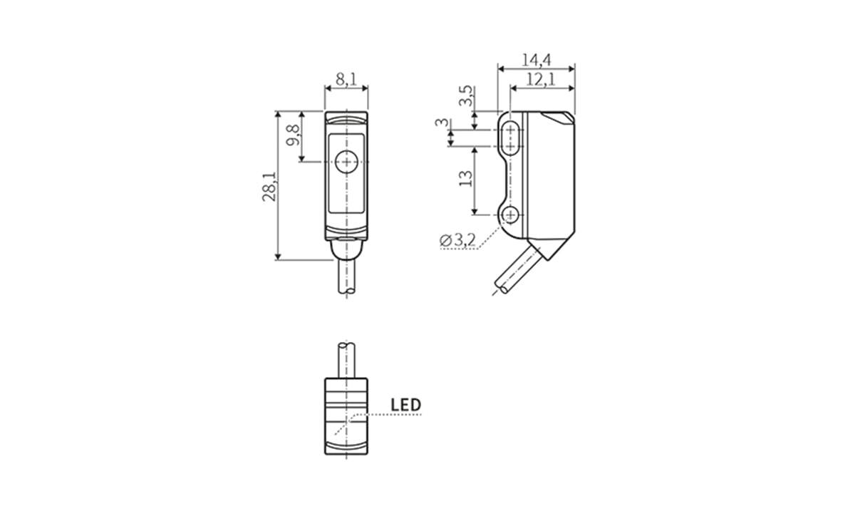 Einweglichtschranke/ Optischer Sensor Miniatur Sender - AO022 - autosen-1