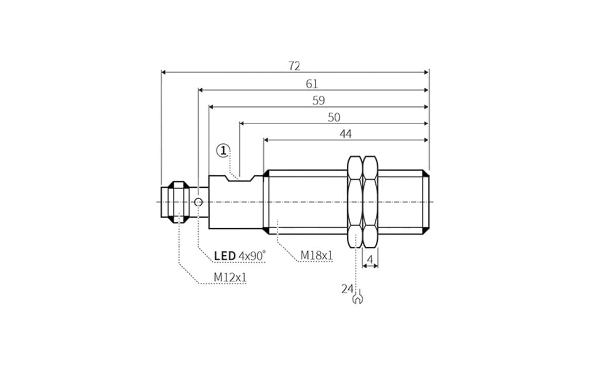 Reflexlichttaster/ Optischer Sensor M18 - M18x1 - AO013 - autosen-1