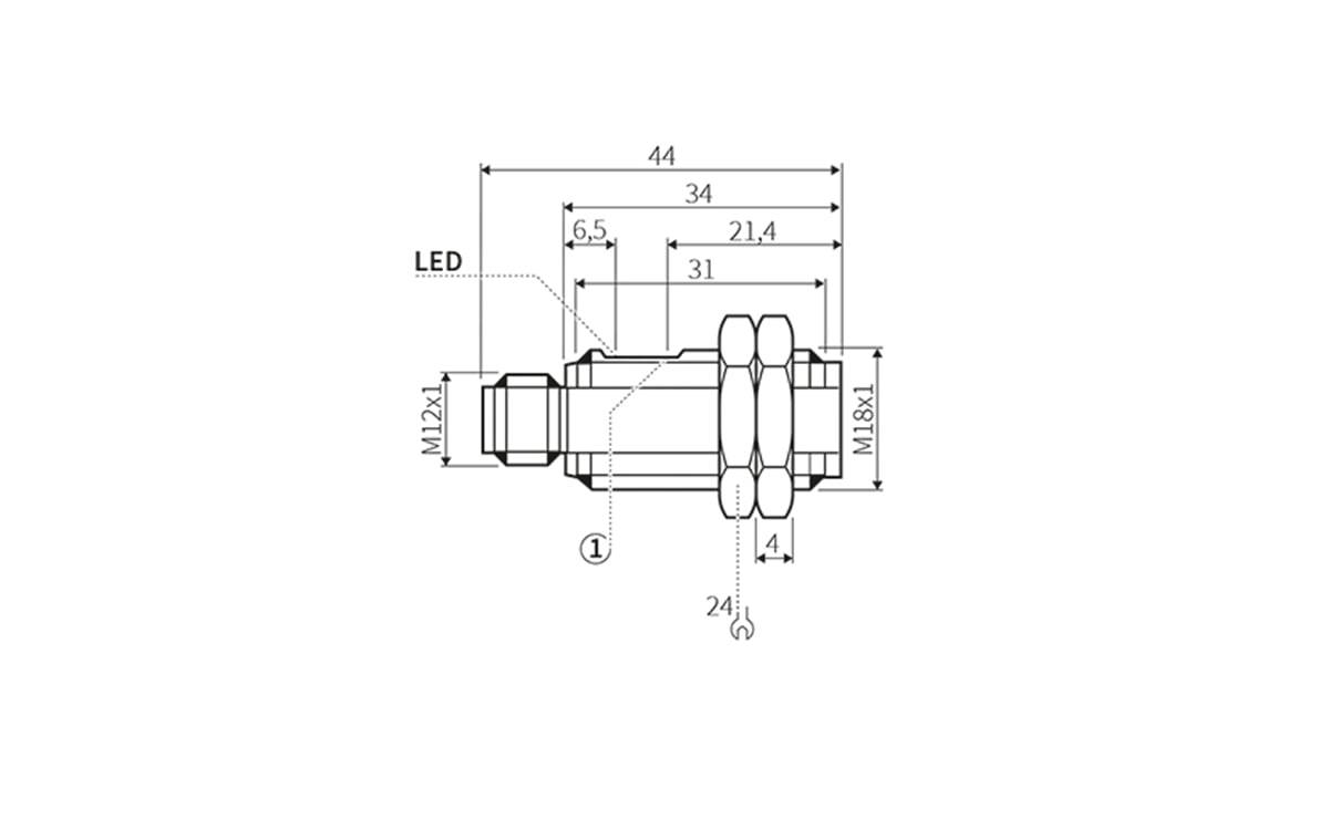 Reflexlichttaster/ Optischer Sensor - M18x1 - AO028 - autosen-1