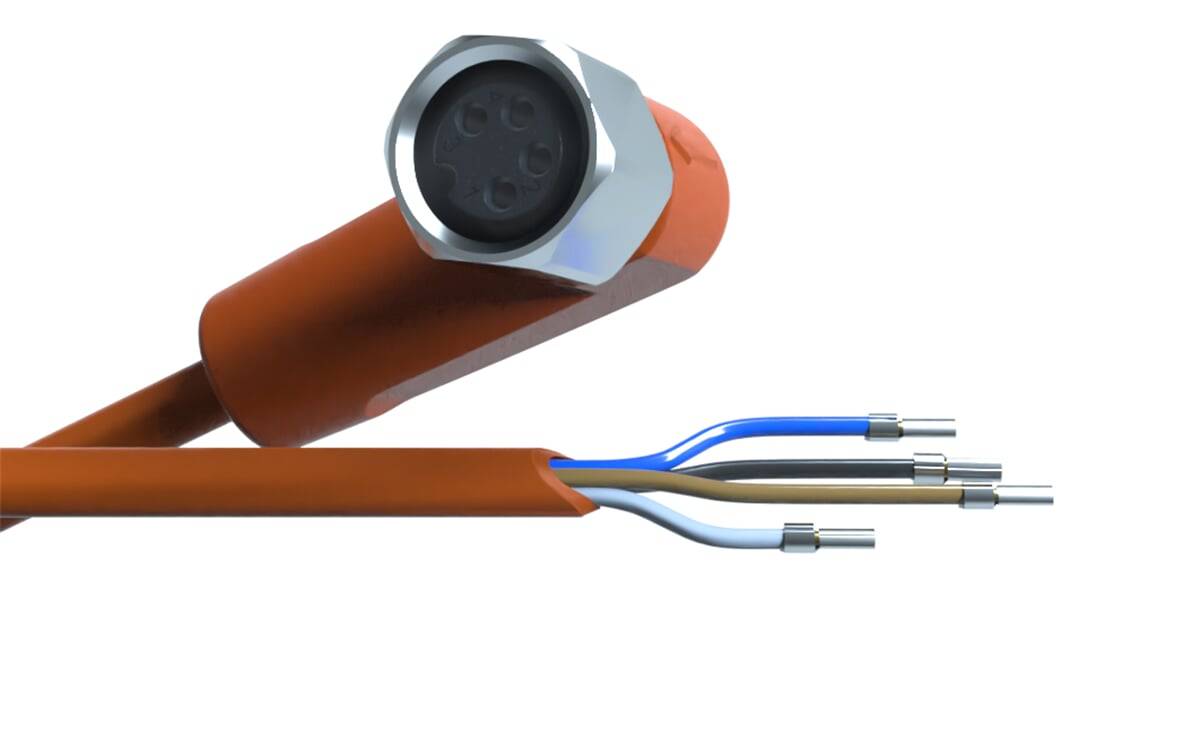 Sensorleitung M8 4P PVC 5m IP69K - 5 m - PVC-Kabel - AA016 - autosen-0