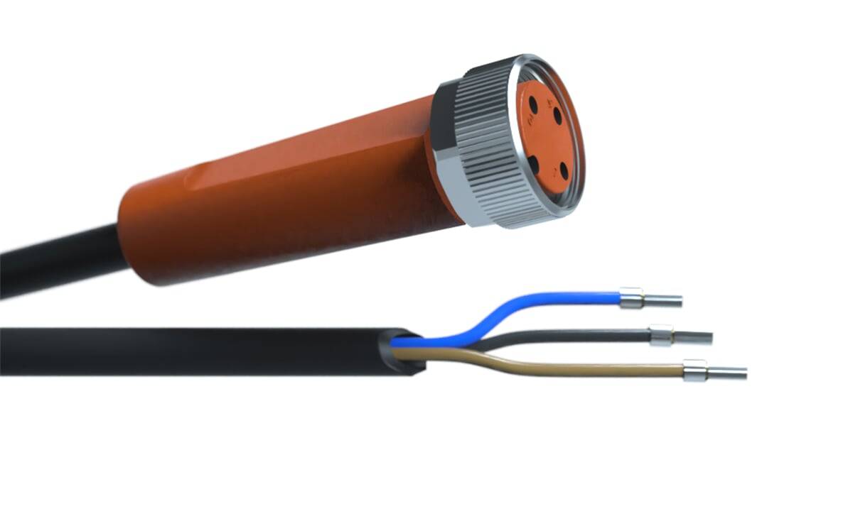 Sensorleitung M8 3P PUR 2m IP69K - 2 m - PUR-Kabel - AA001 - autosen-0