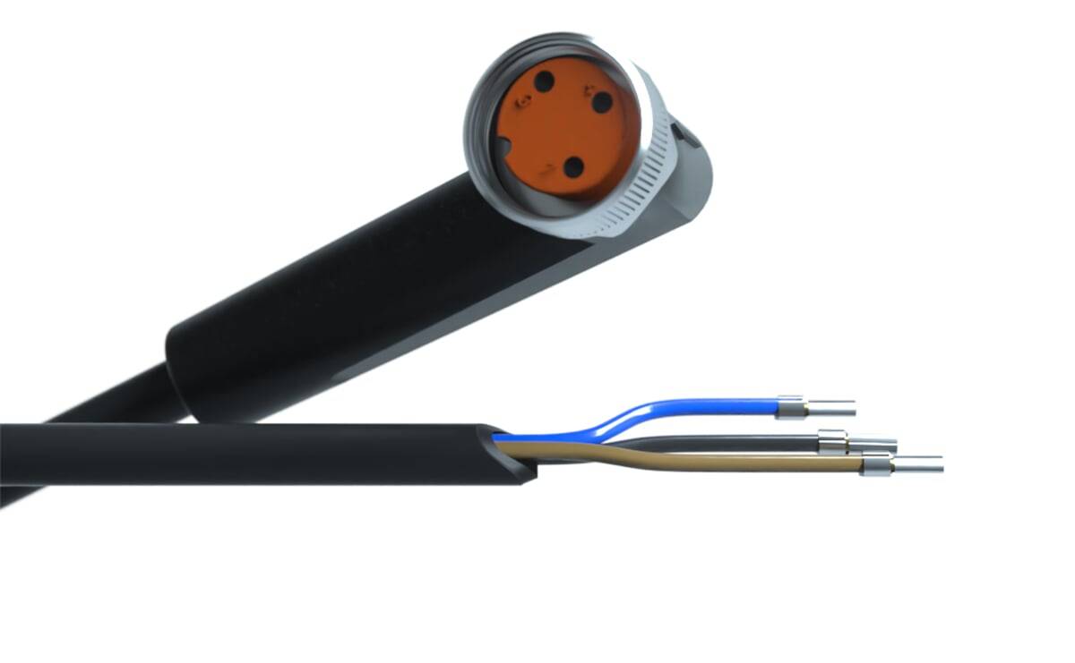 Sensorleitung M8 3P PUR 2m IP69K - 2 m - PUR-Kabel - AA003 - autosen-0