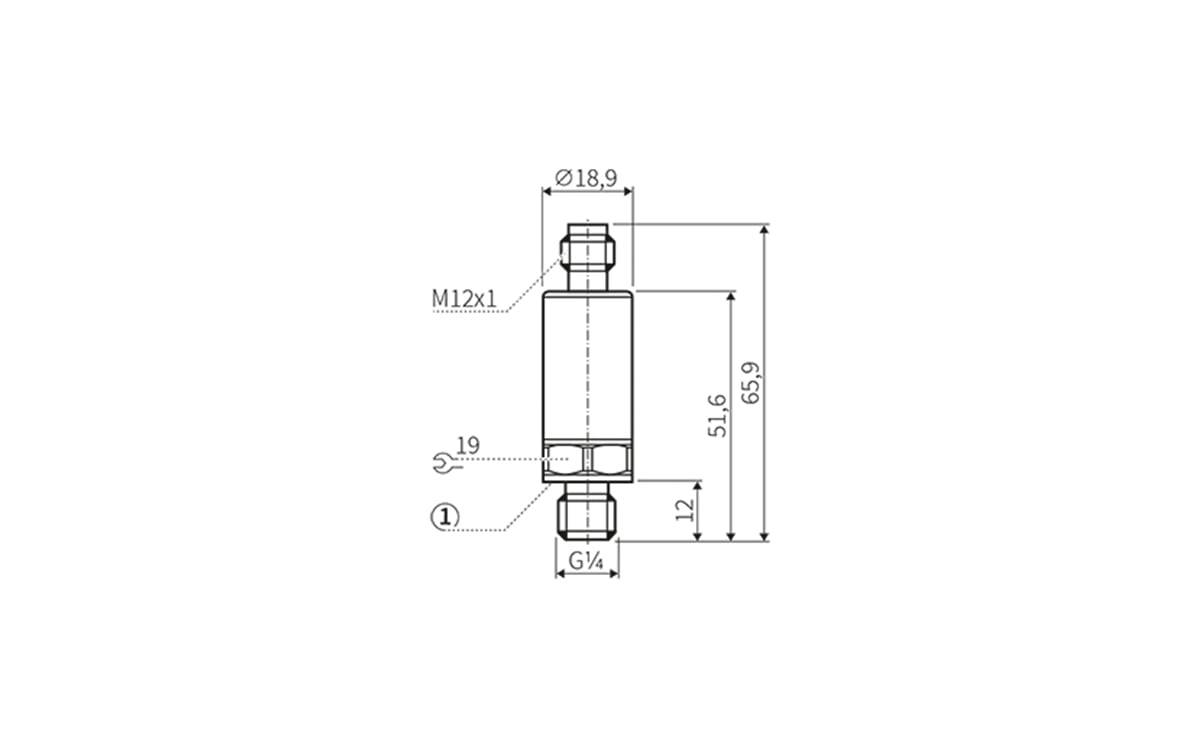 Drucktransmitter G1/4A (elektronisch) - Außengewinde,G 1/4 - 400 bar - AP020 - autosen-1