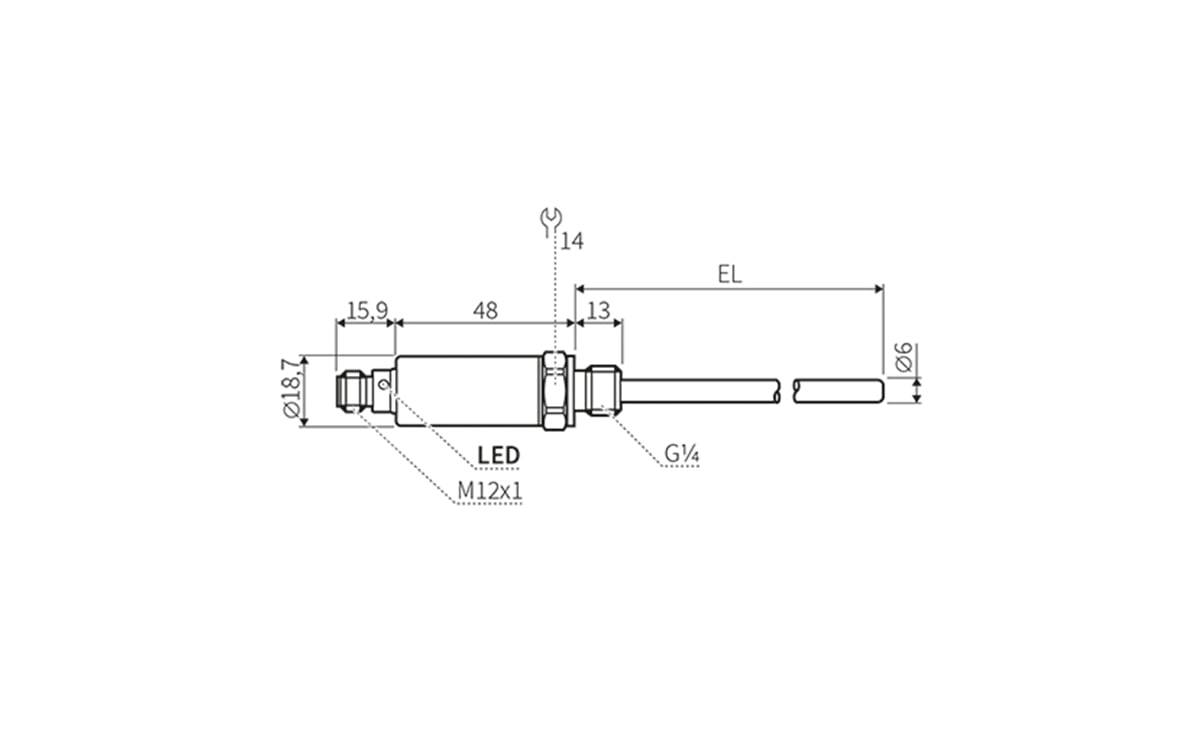 Temperaturtransmitter PT1000 G1/4A -50…150°C - Außengewinde,G 1/4 - AT001 - autosen-1
