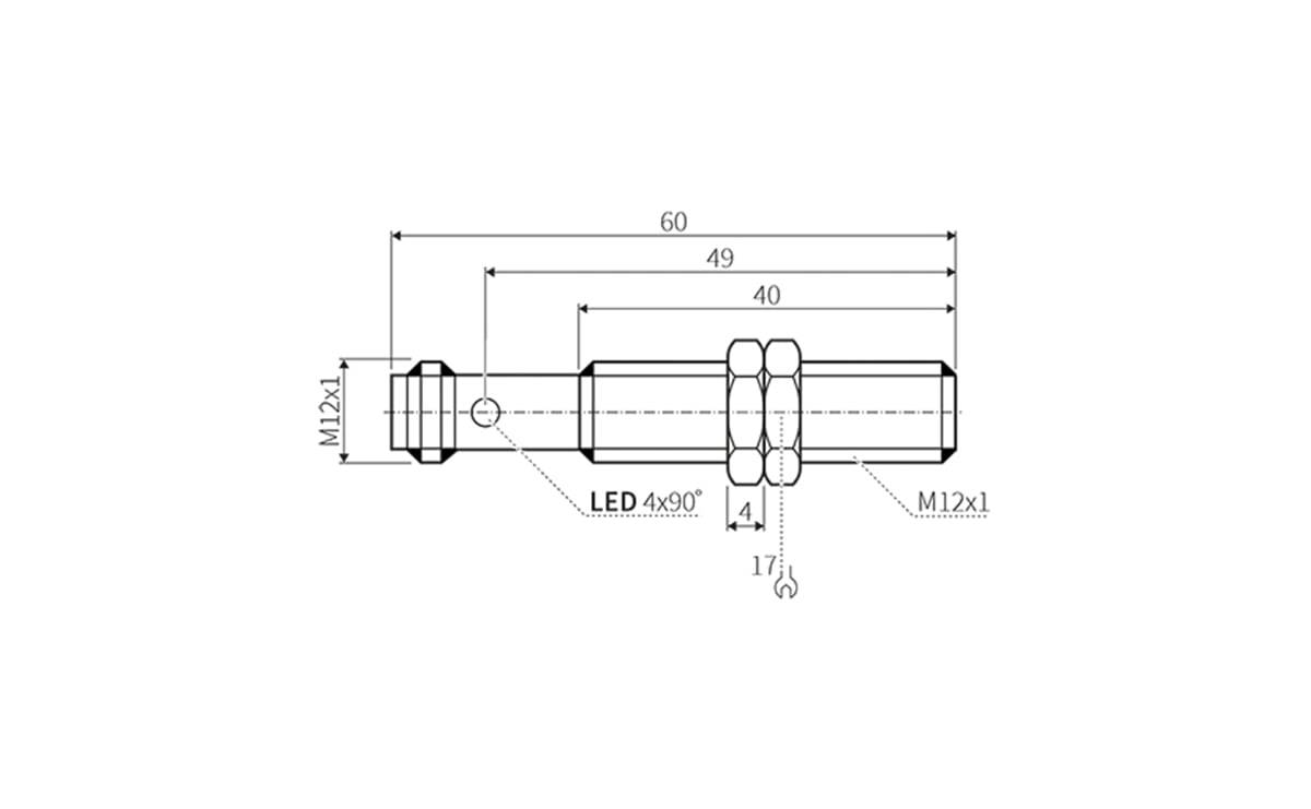 Magnetsensor M12 Öffner - M12x1 - AM003 - autosen-1