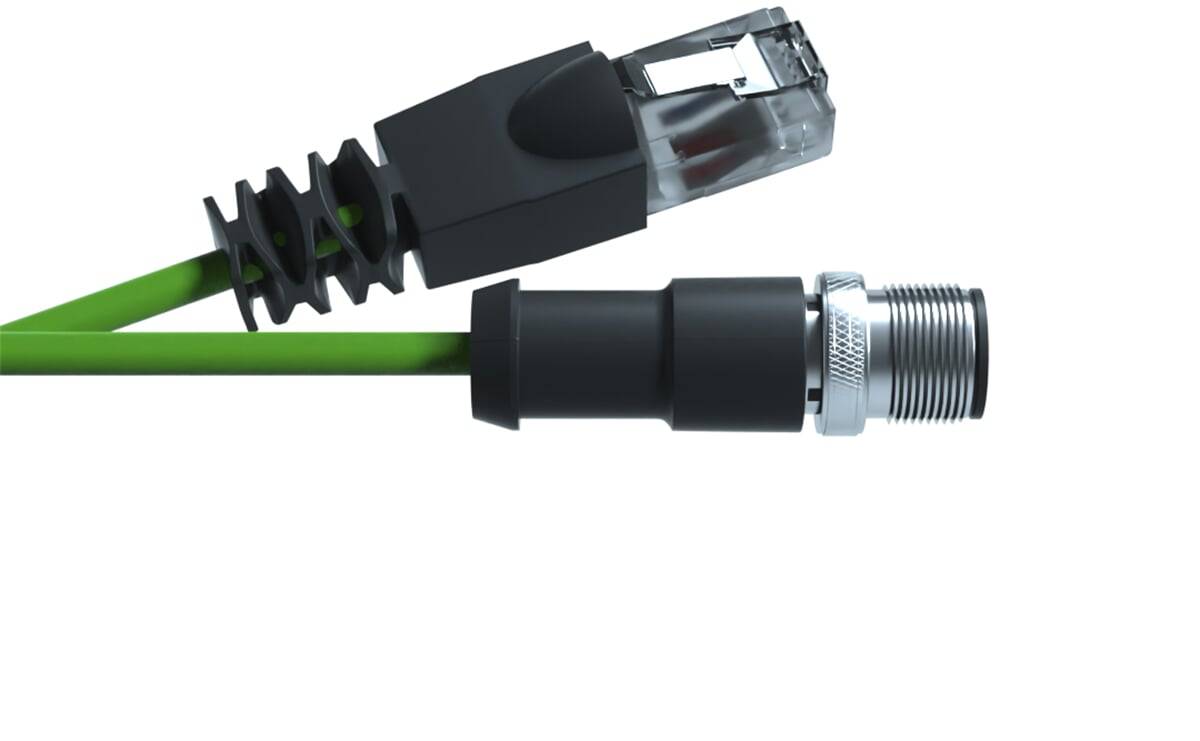 Ethernet-Kabel M12 RJ45 - 2 m - PUR-Kabel - AA036 - autosen-0