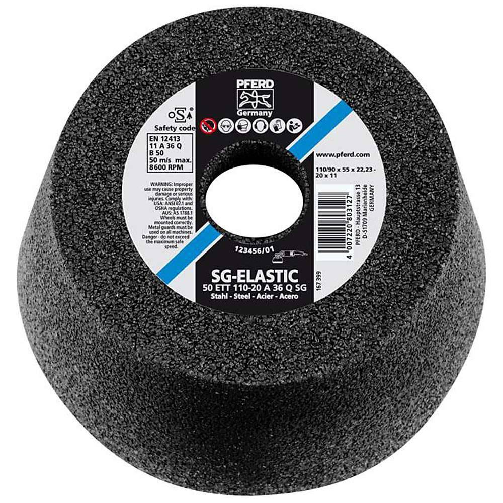 Schleiftopf ETT SG STEELOX 110/55mm INOX u.STA 36 Bohr.22,23mm PFERD