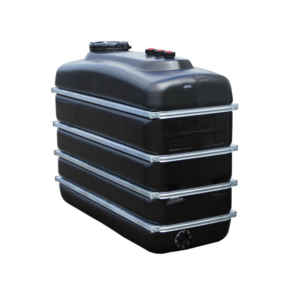 Lagertank - KTW- und KSW-Zulassung - Volumen 4000 l - Graf® - Maße (L x B x H) 2430 x 995 x 1950 mm - Anzahl Bandagen 4 -0