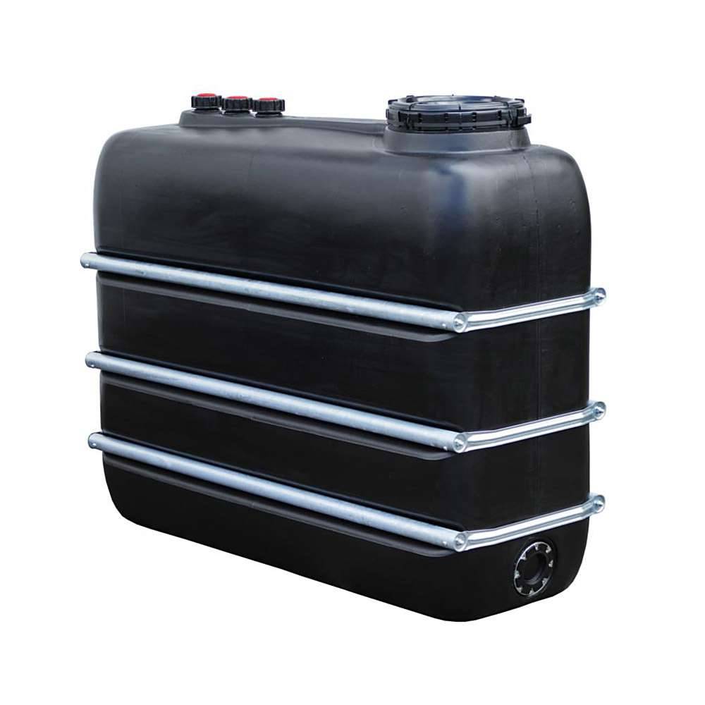 Lagertank - KTW- und KSW-Zulassung - Volumen 2000 l - Graf® - Maße (L x B x H) 2070 x 720 x 1690 mm - Anzahl Bandagen 3 -0