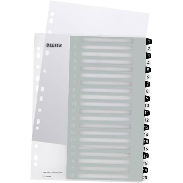 Plastikregister WOW Zahlen