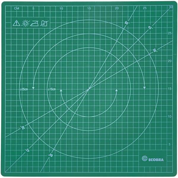 Schneideunterlage rotierend 31,5x31,5cm 6-lagig grün-0