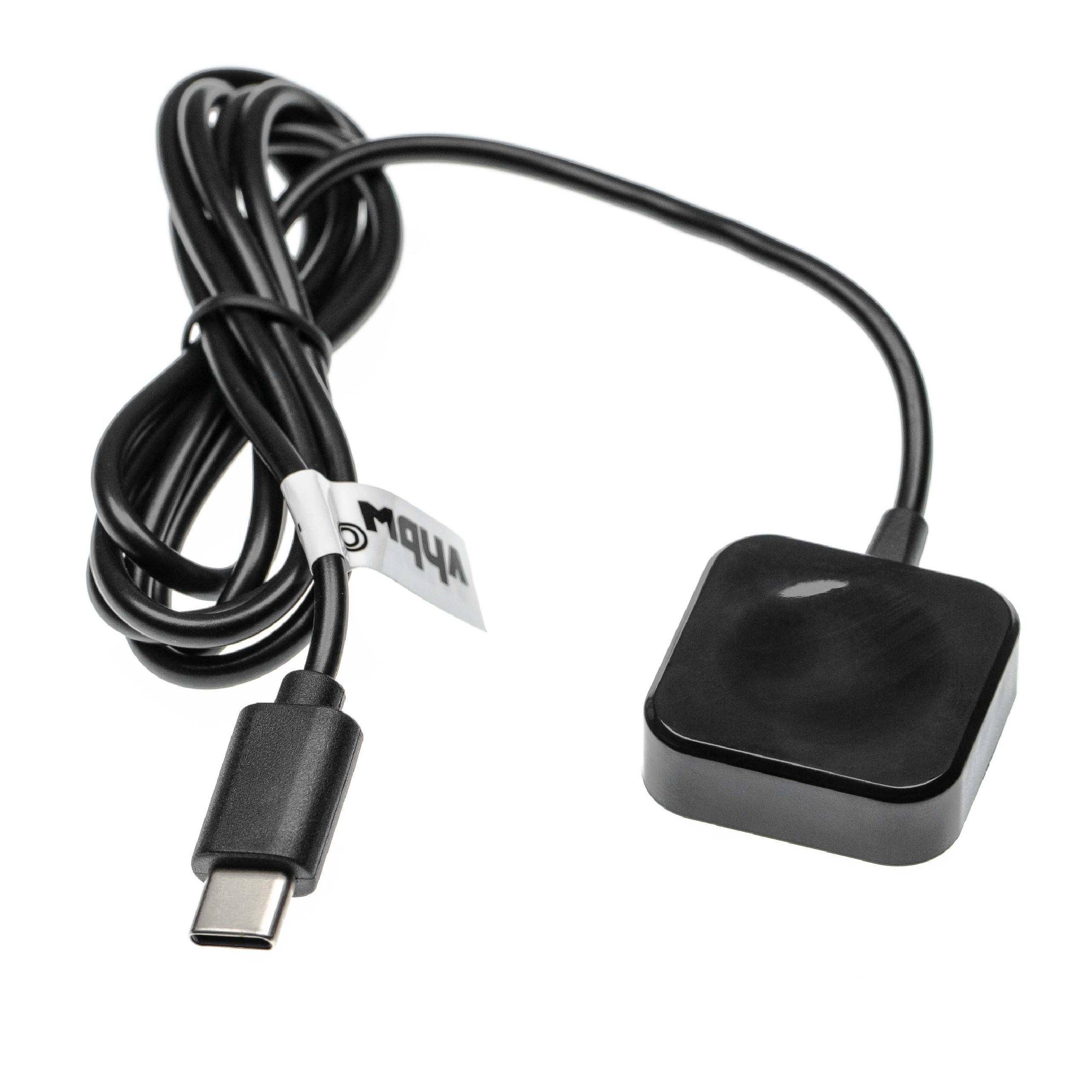 vhbw USB Ladekabel kompatibel mit Apple Watch 5, 1, 2, 3, 4 Smartwatch, Fitnesstracker - Dockingstation Schwarz, 98 cm-2