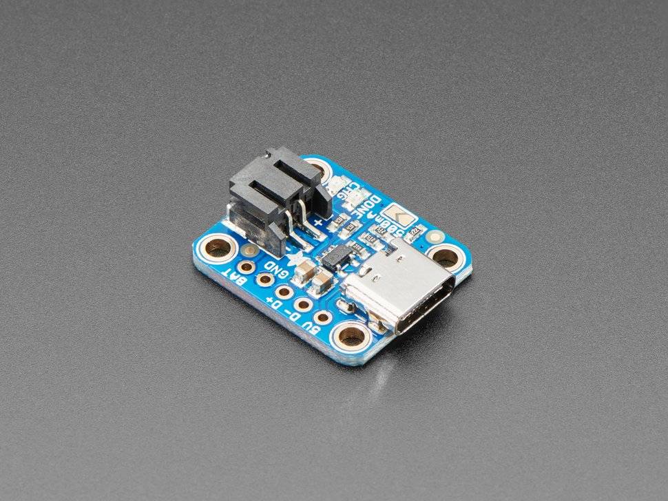 Adafruit Micro-Lipo Charger for LiPoly Batt with USB Type C Jack-0