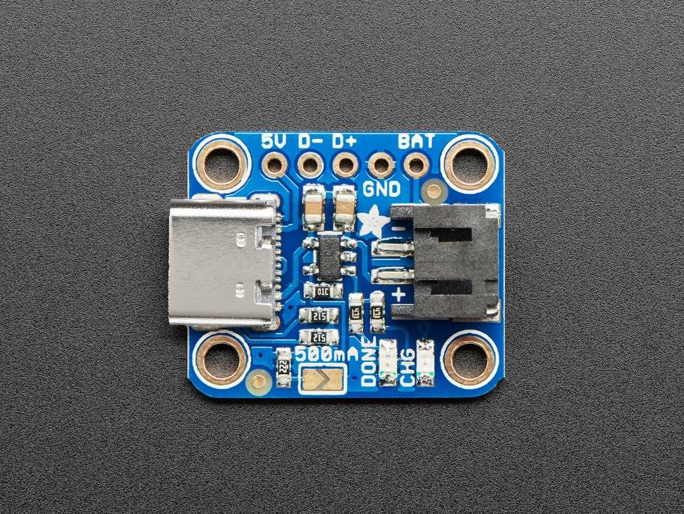 Adafruit Micro-Lipo Charger for LiPoly Batt with USB Type C Jack-1