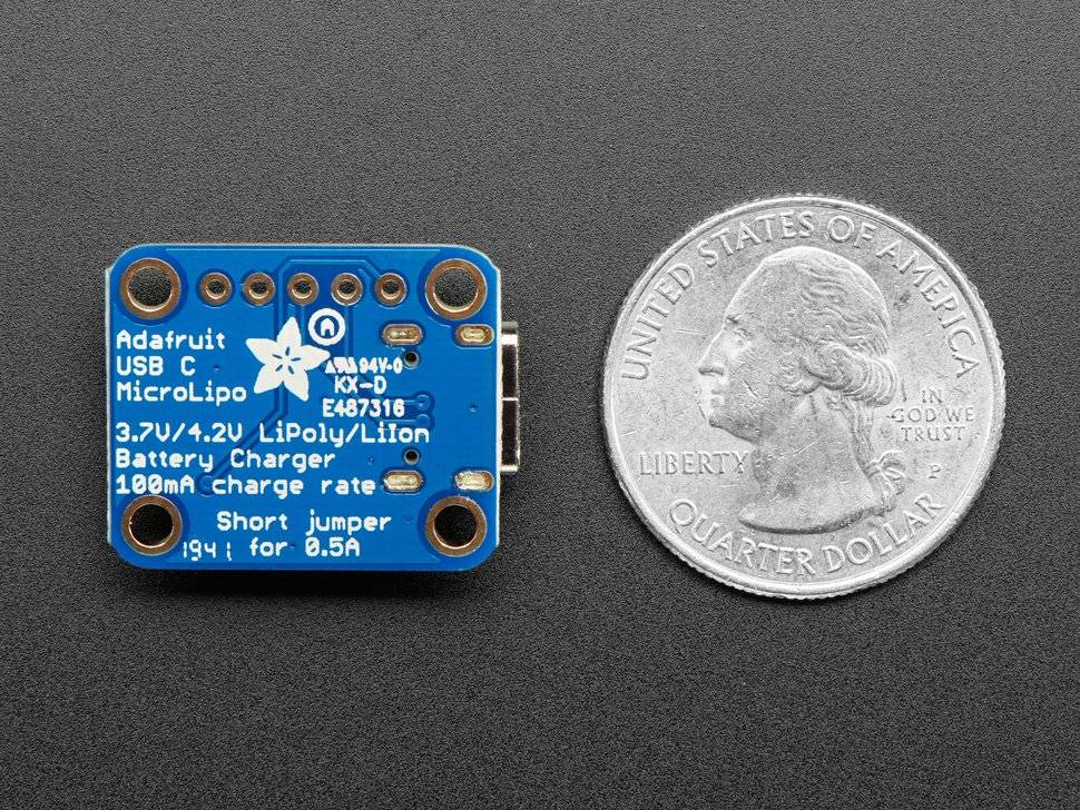 Adafruit Micro-Lipo Charger for LiPoly Batt with USB Type C Jack-6
