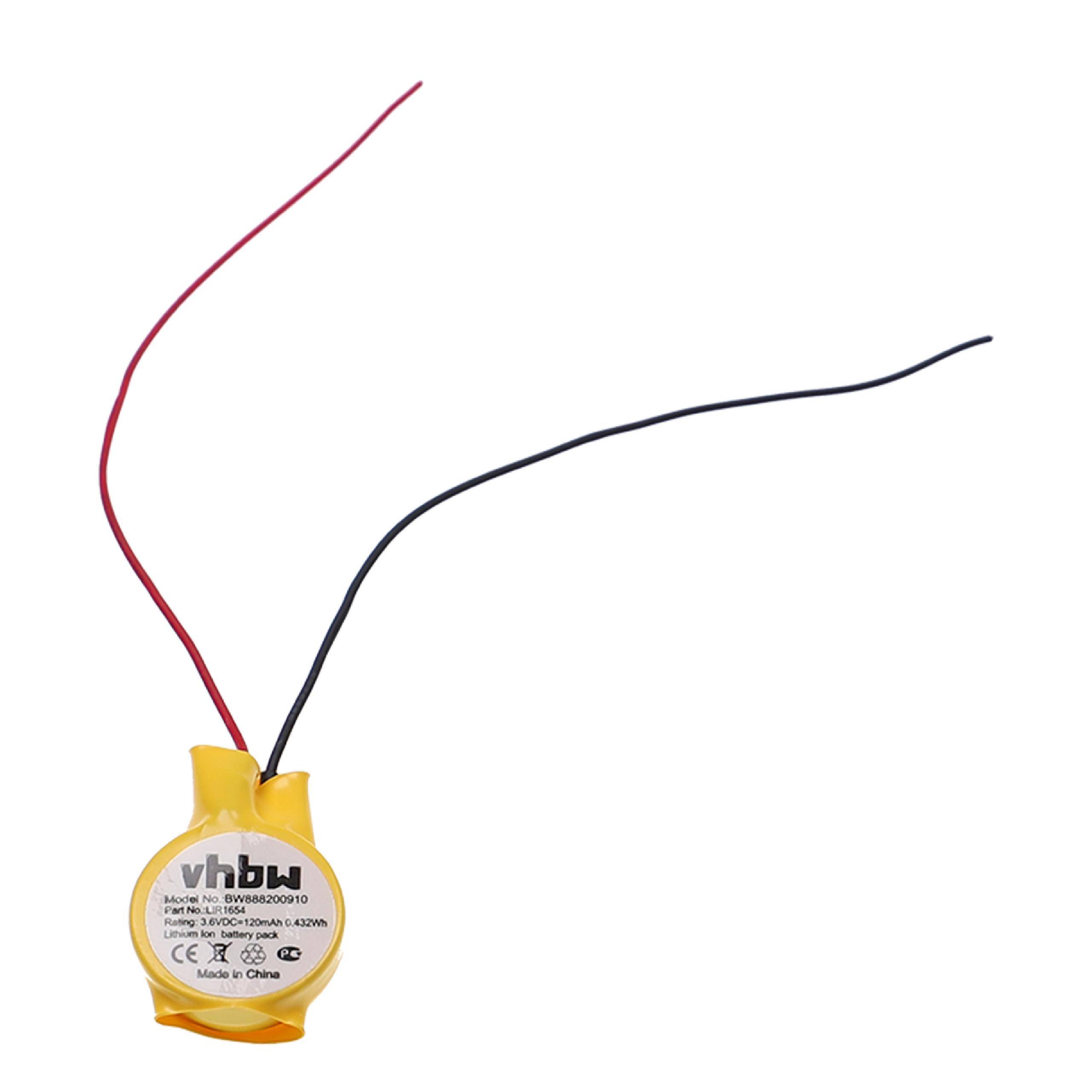 vhbw Akku kompatibel mit Bose SoundSport Wireless | Pulse Wireless Headset Kopfhörer (120 mAh, 3,7 V, Li-Ion)