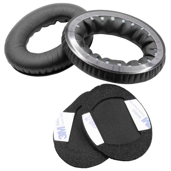vhbw Ohrpolster kompatibel mit Bose Around-Ear AE1 Kopfhörer Headset | Polyurethan / Schaumstoff Schwarz