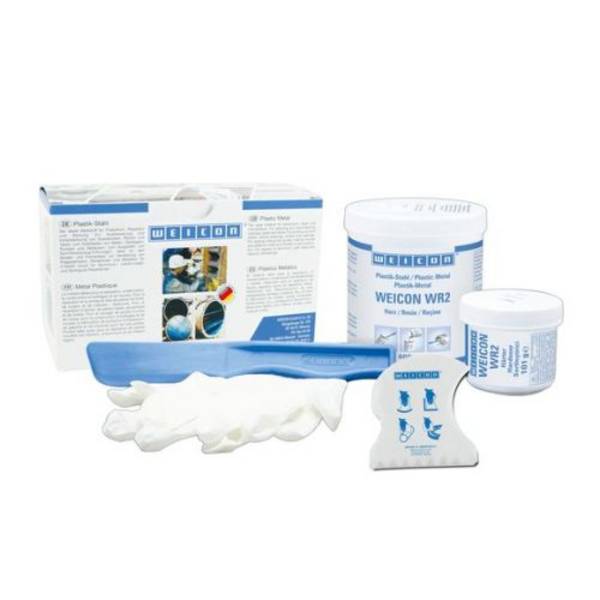 WEICON WR2 mineralisch gefülltes Epoxidharz-System für Reparatur und Spaltausgleich 0,5 kg anthrazit