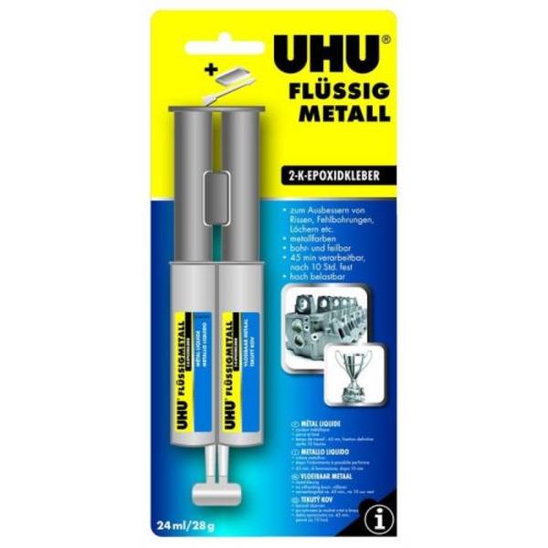45960, 25 ml Doppelkartusche UHU Fluessigmetall, 2K-Klebstoff