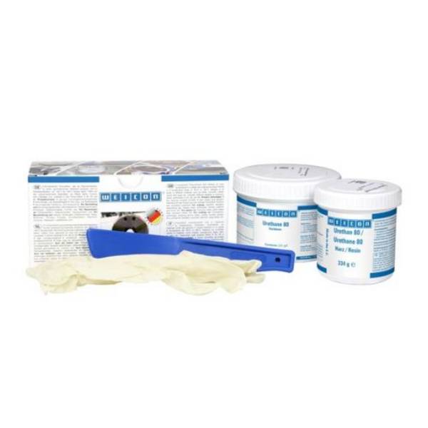 WEICON Urethan 80 Polyurea Verguss- und Beschichtungsharz 0,5 kg hell beige