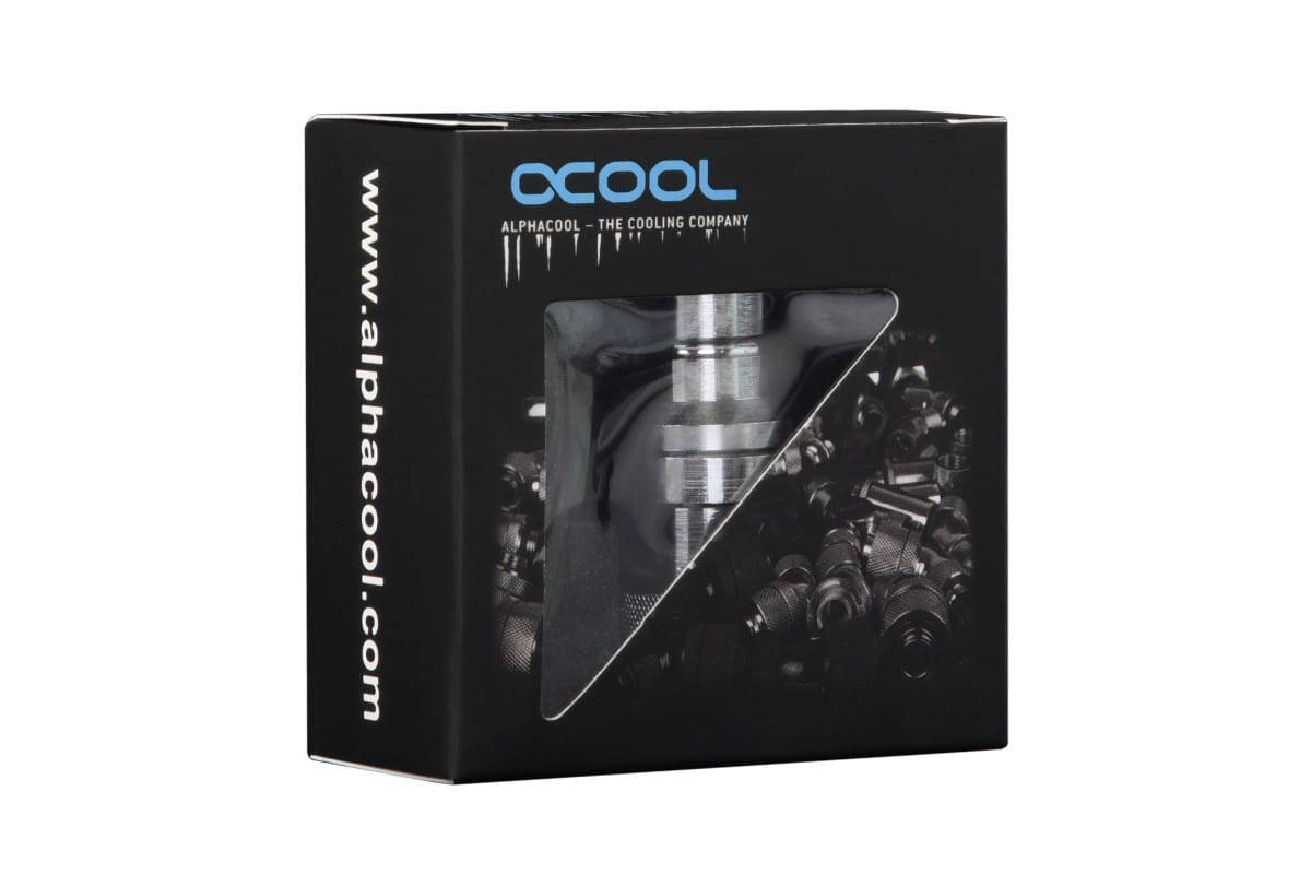 ANK Alphacool Eiszapfen Schnellverschluss Kupplung G1/4 IG - Chrome-2