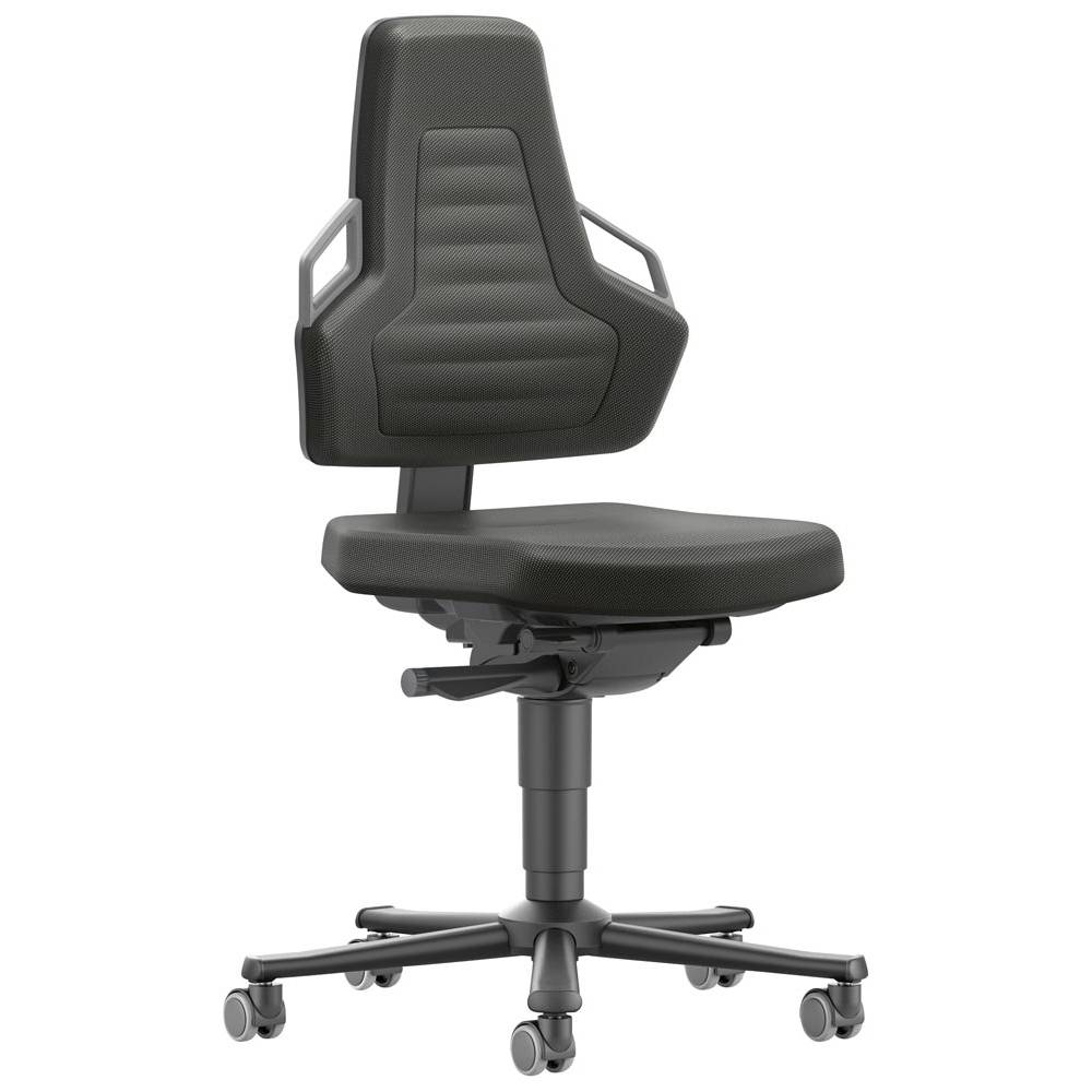 Bimos Arbeitsstuhl Nexxit 2 Griff grau Sitzhöhe 450-600 mm Stoff schwarz,mit Rollen-0