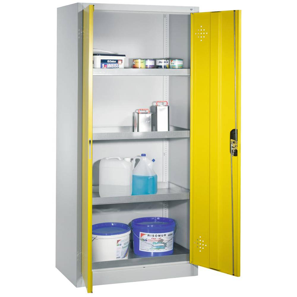 Gefahrstoffschrank, C+P Umweltschrank, für wassergefährdende Stoffe, mit Flügeltüren, 1.950 x 930 x 500 mm (HxBxT), Farb-2