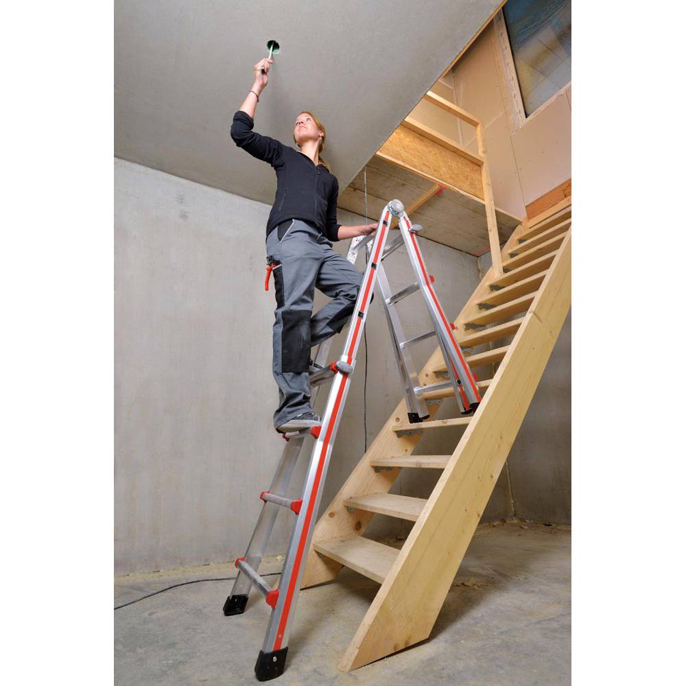 Teleskopleiter, 4x3 Sprossen, Länge als Anlegeleiter 2,92 m, als ausgefahrene St-2
