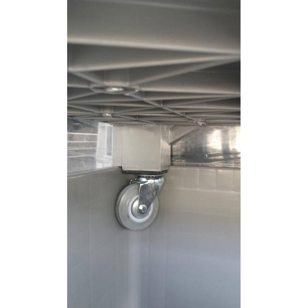 Palettenbox, Wände + Boden geschl.,BxTxH 1200x800x950 mm, mit 4 Lenkrädern-1