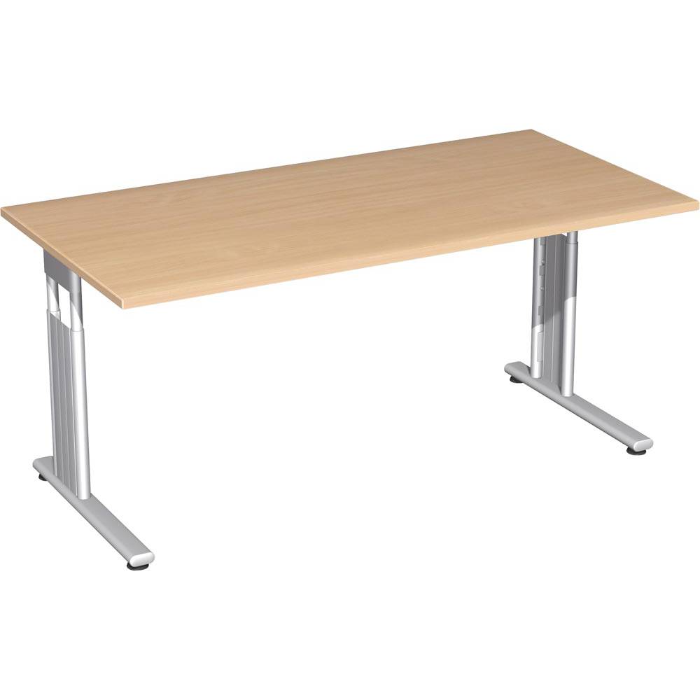 Geramöbel Schreibtisch Flex 160x80x68-82cm bu/si S-617103-BS
