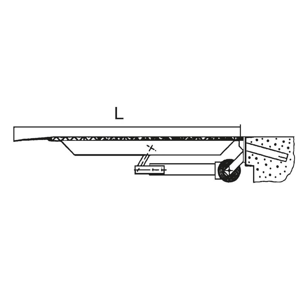 Überfahrbrücke Stahlbl.enzianblau L2000xB2000mm stationär Trgf.5000kg ALTEC-3