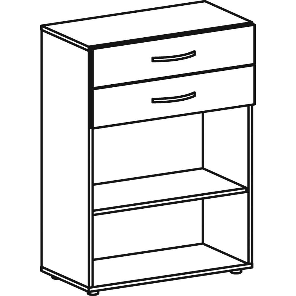 Geramöbel Regal Flex S-383600-B 3OH 3Böden 800x1.104x420mm bu-0