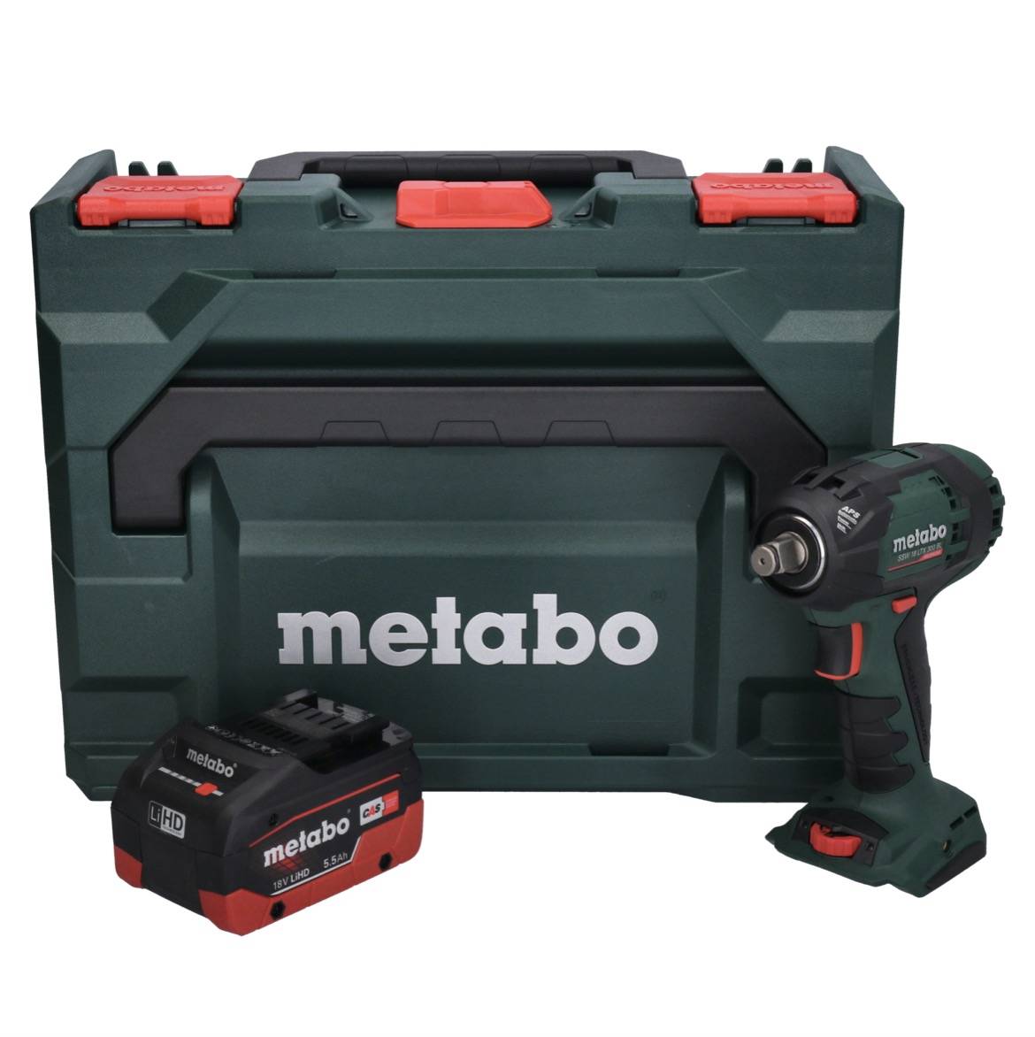 Metabo SSW 18 LTX 300 BL Akku Schlagschrauber 18 V 300 Nm 1/2" Brushless + 1x Akku 5,5 Ah + metaBOX - ohne Ladegerät-1