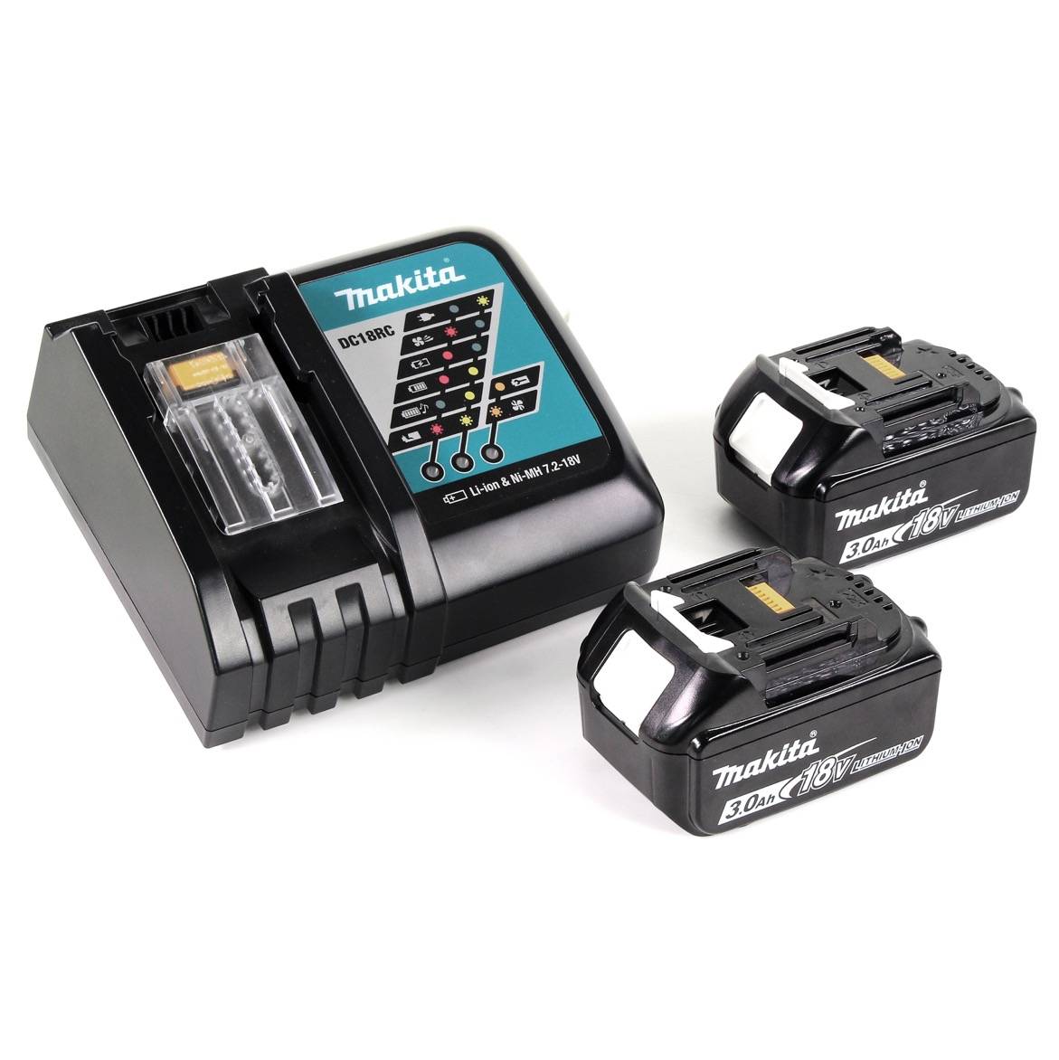 Makita DJN 161 RFJ 18V Akku Knabber Schere + 2x Akku 3,0Ah + Schnellladegerät + Makpac-2
