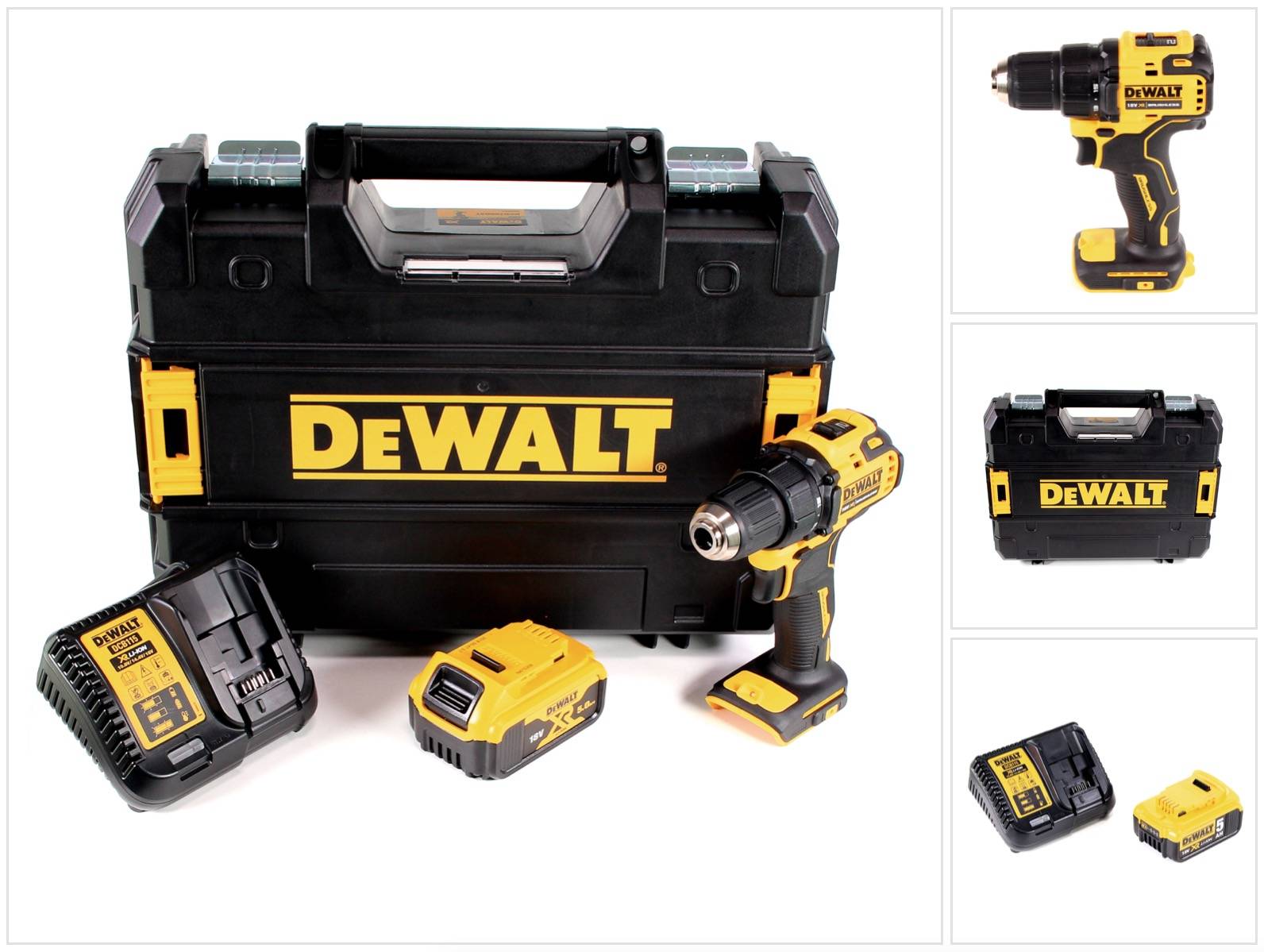 DeWalt DCD 708 P1T Akku Bohrschrauber 18 V Li-Ion Brushless in TSTAK Box + 1 x 5,0 Ah Akku + Ladegerät-0
