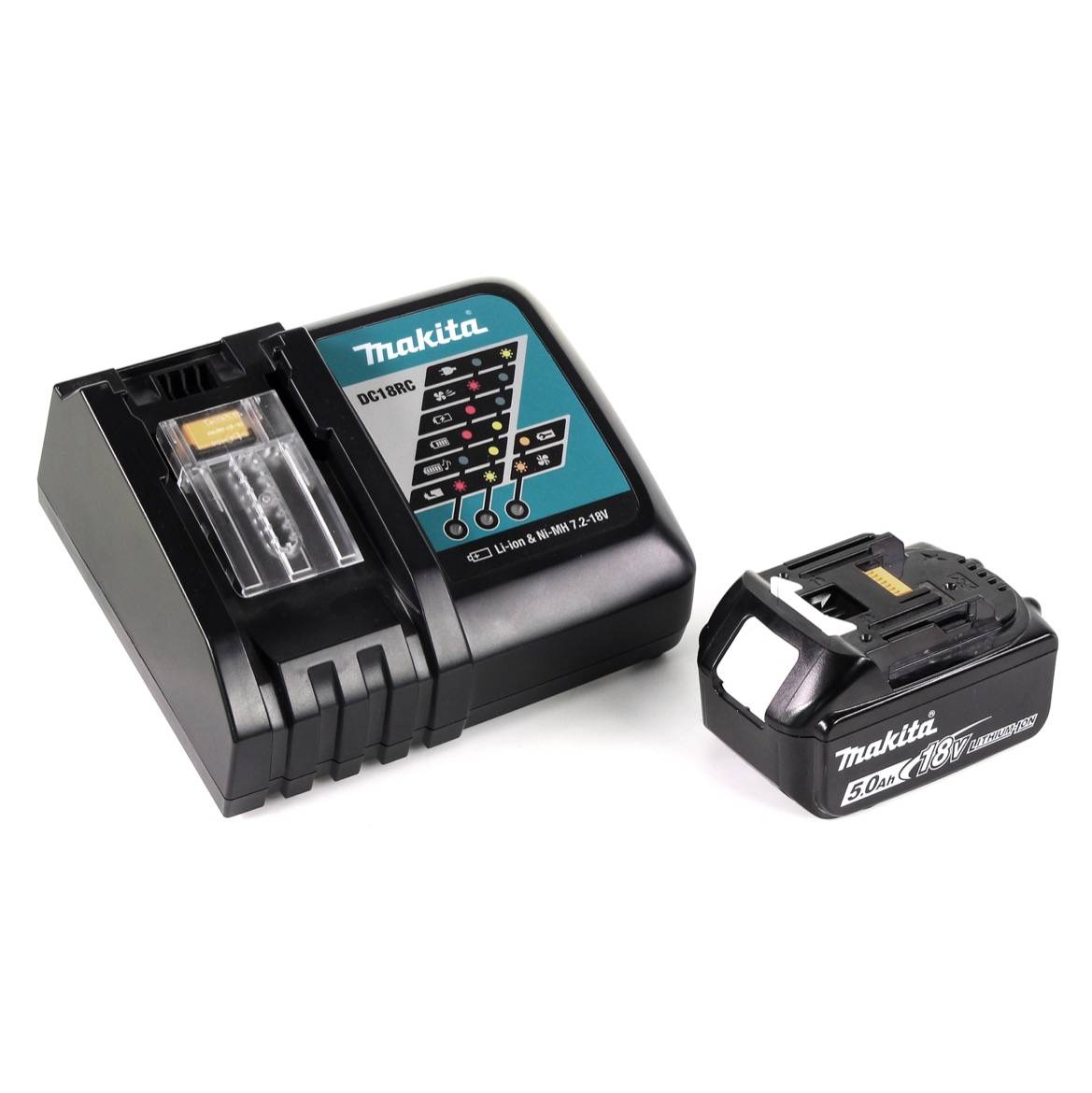 Makita DJN 161 RT1J 18V Akku Knabber Schere + 1x Akku 5,0Ah + Schnellladegerät + Makpac-3