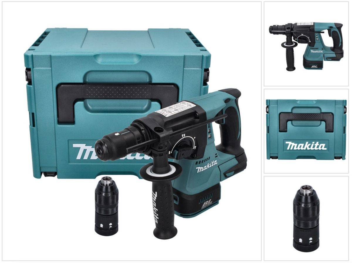 Makita DHR 243 ZJ Akku Bohrhammer 18 V 2 J SDS-Plus Brushless + Makpac - ohne Akku, ohne Ladegerät-0