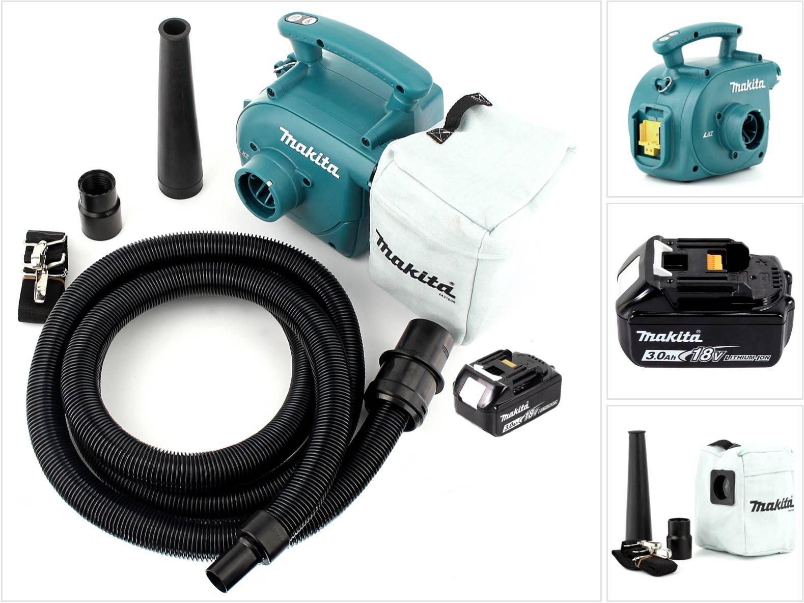 Makita DVC 350 F1 Akku Staubsauger 18V + 1x Akku 3,0Ah - ohne Ladegerät-0