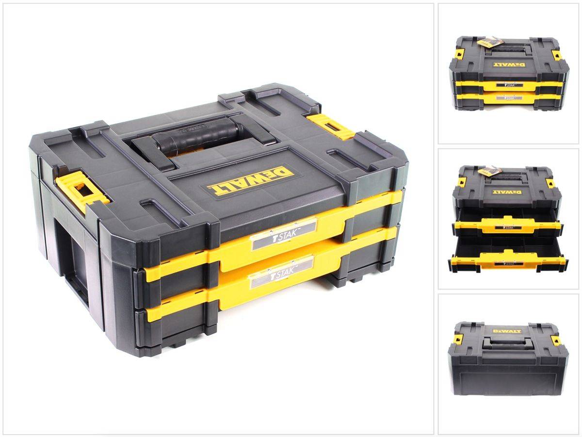 DeWalt DWST 1-70706 TSTAK IV Werkzeugbox mit 2 Schubladen und verstellbaren Trennstegen-0