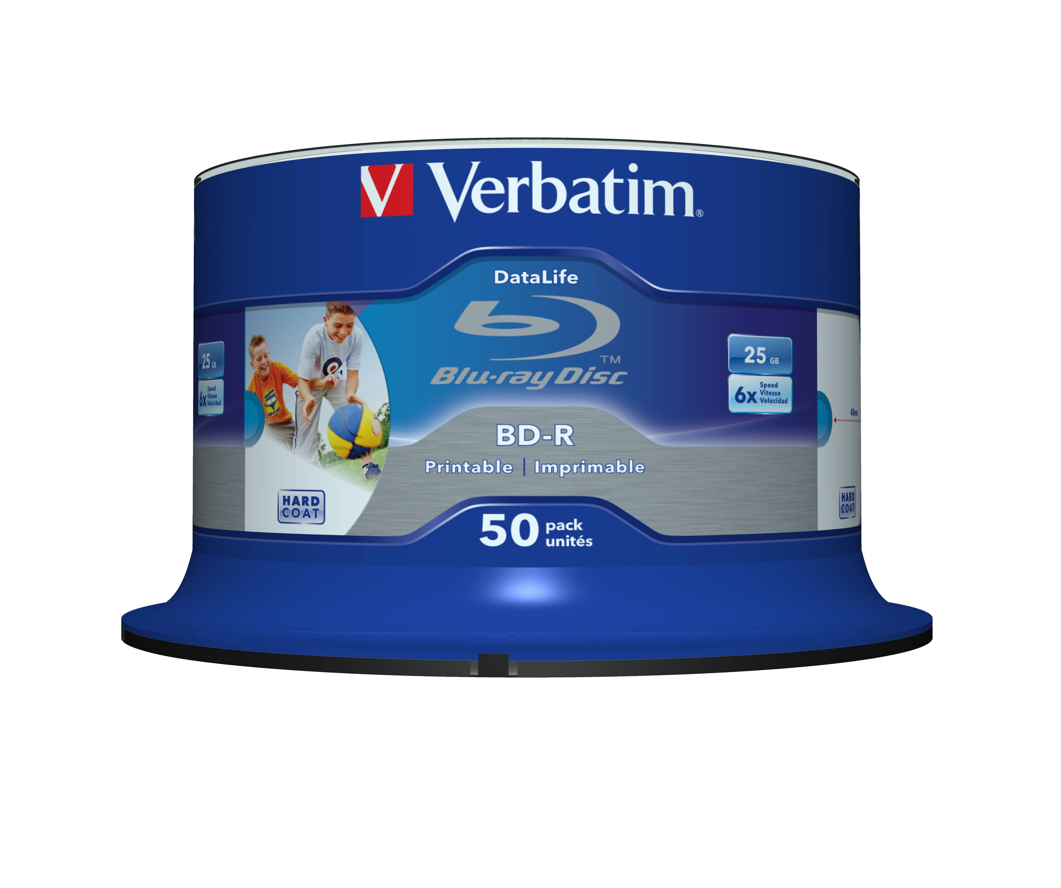 Verbatim DataLife - 50 x BD-R - 25 GB 6x - mit Tintenstrahldrucker bedruckbare Oberfläche-1