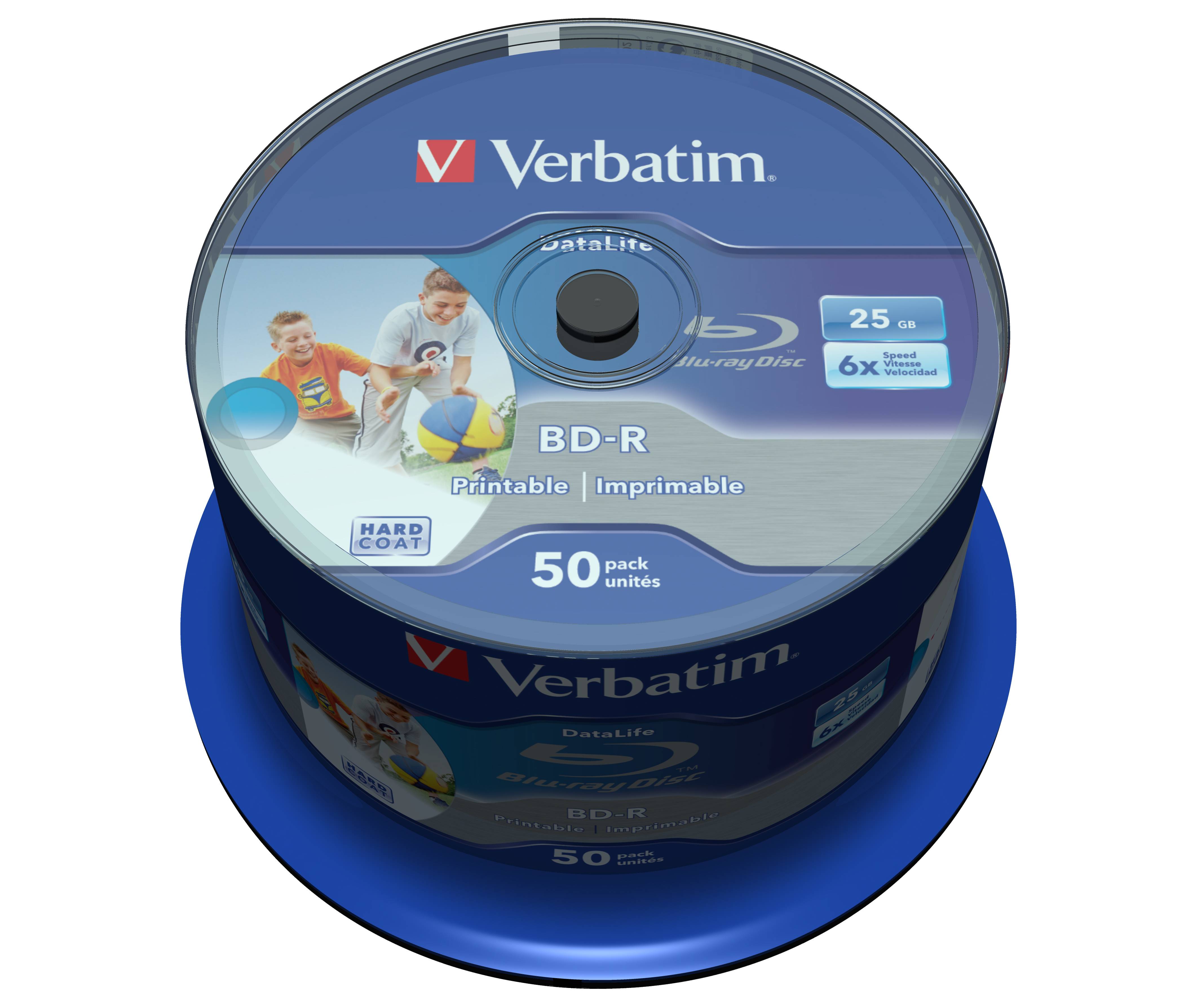 Verbatim DataLife - 50 x BD-R - 25 GB 6x - mit Tintenstrahldrucker bedruckbare Oberfläche-2