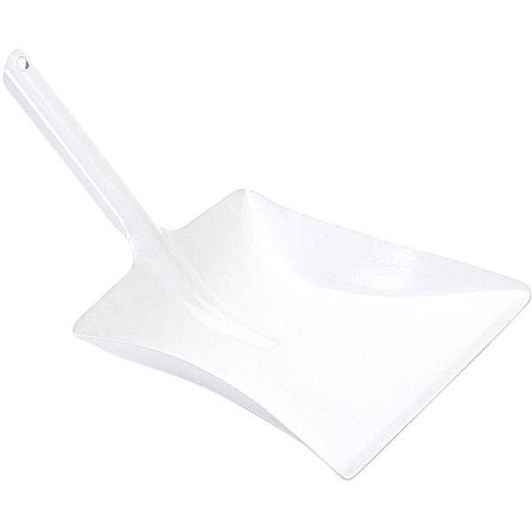 Kehrschaufel Metall weiss lackiert 22 cm ohne Lippe ohne Lippe