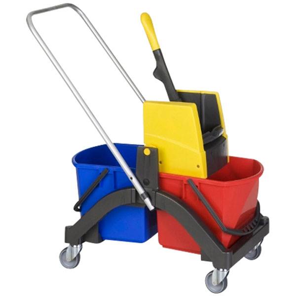 Vermop Aquva 2 x 17 l Naßwischwagen mit Presse gelb 2 x 17 l-0